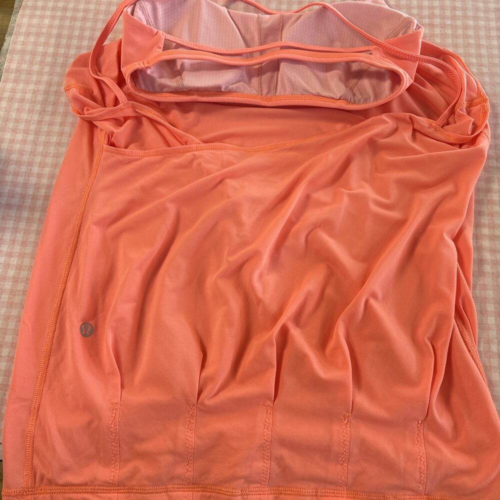Coral Lululemon Flo And Go Tank Top Size 6 - Picture 9 of 10